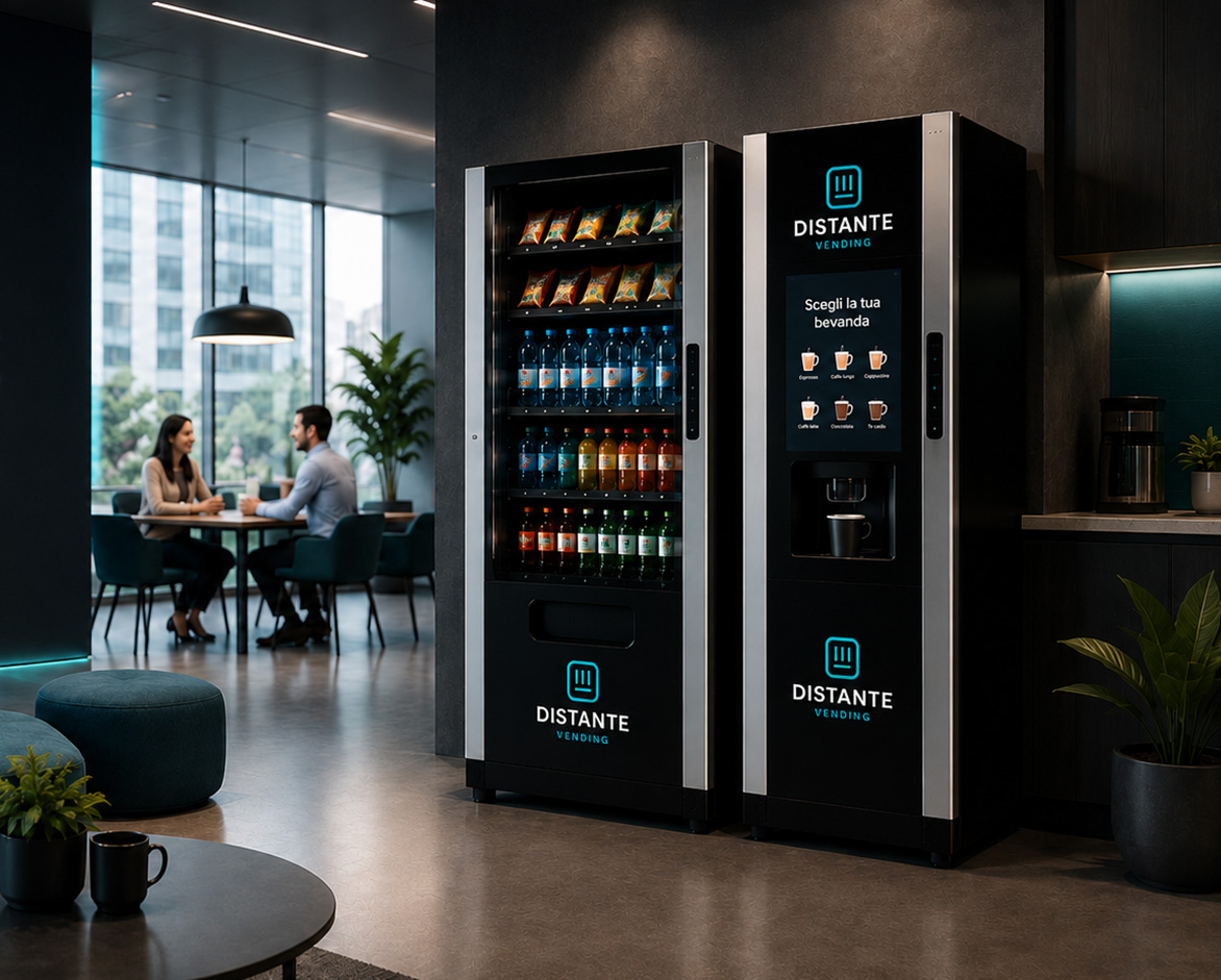 Area break aziendale con distributori automatici